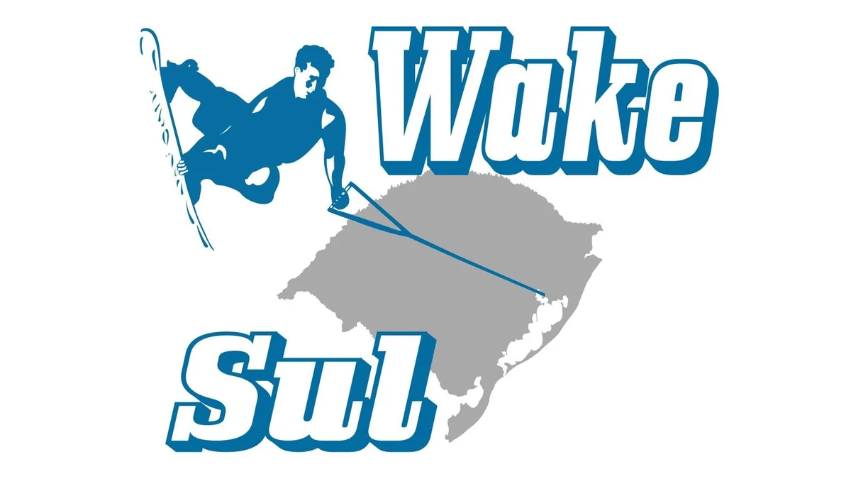 Logotipo do Wake Sul Cable Park sobre fundo branco